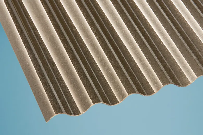 Acryl Wellplatte Sinus C-Struktur bronze