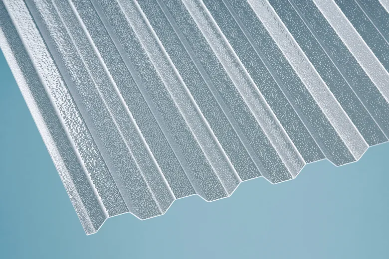 Acryl Trapezplatte C-Struktur klar